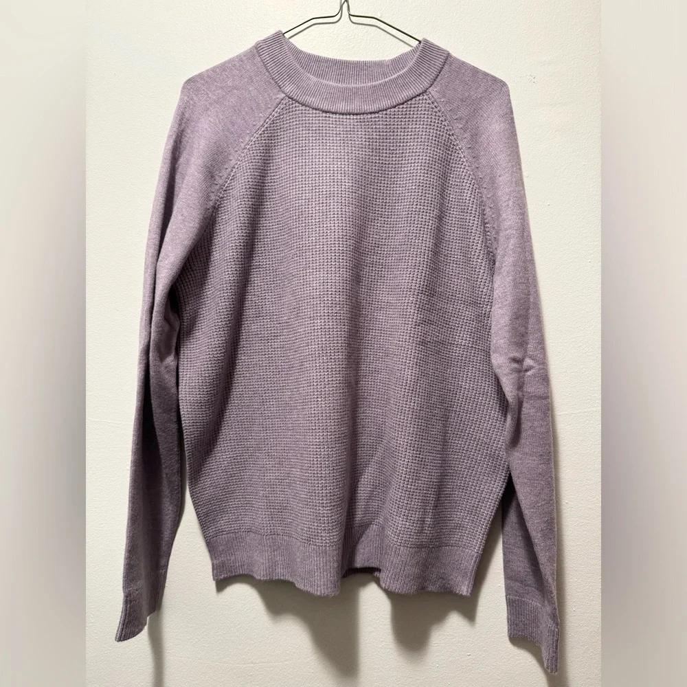 Denver Hayes Purple Waffle long sleeve sweater. Large - Picture 2 of 4
